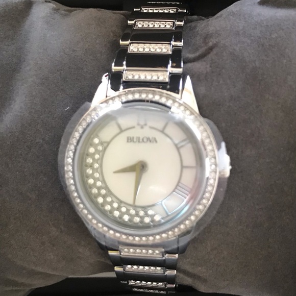 COPY - Bulova Women’s Turnstyle Crystal Accent Watch 32mm - Picture 3 of 9